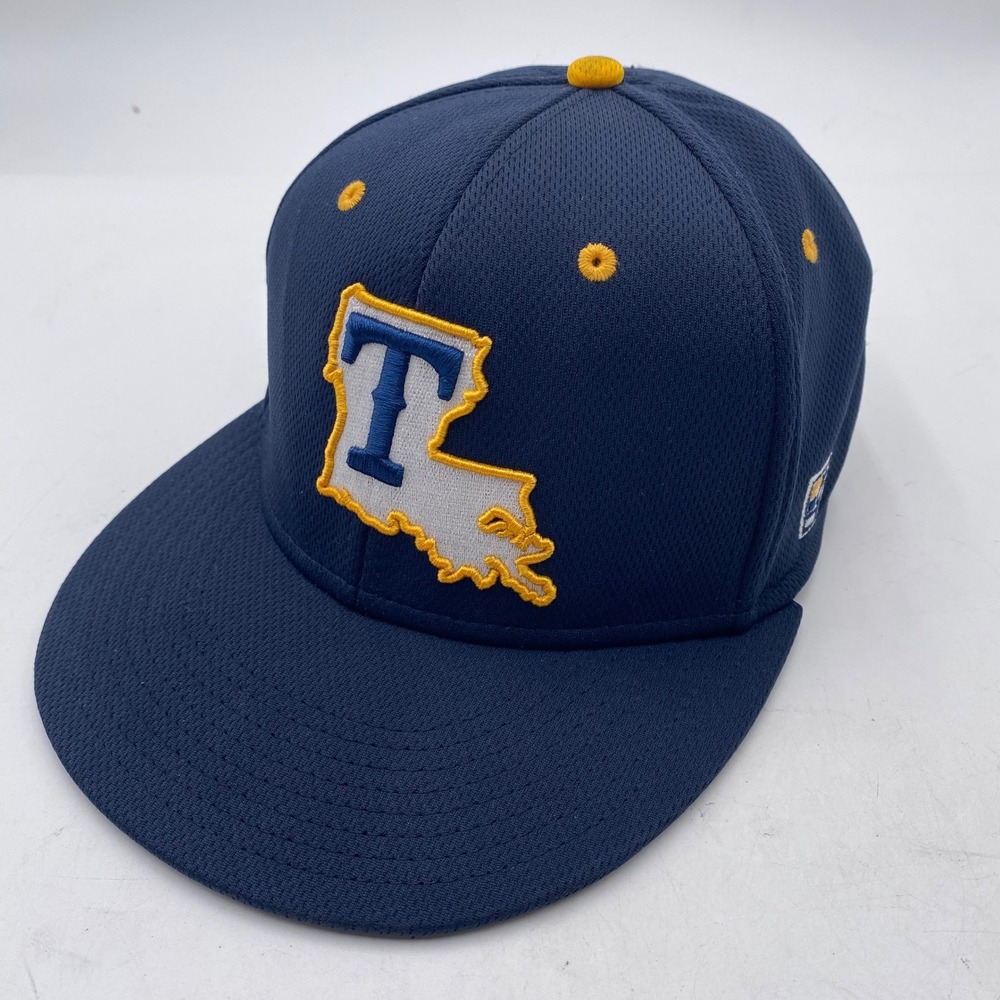 LA TECH The Game Pro GameTek Hat Small Navy Blue WUPKAR Fitted Baseball Cap